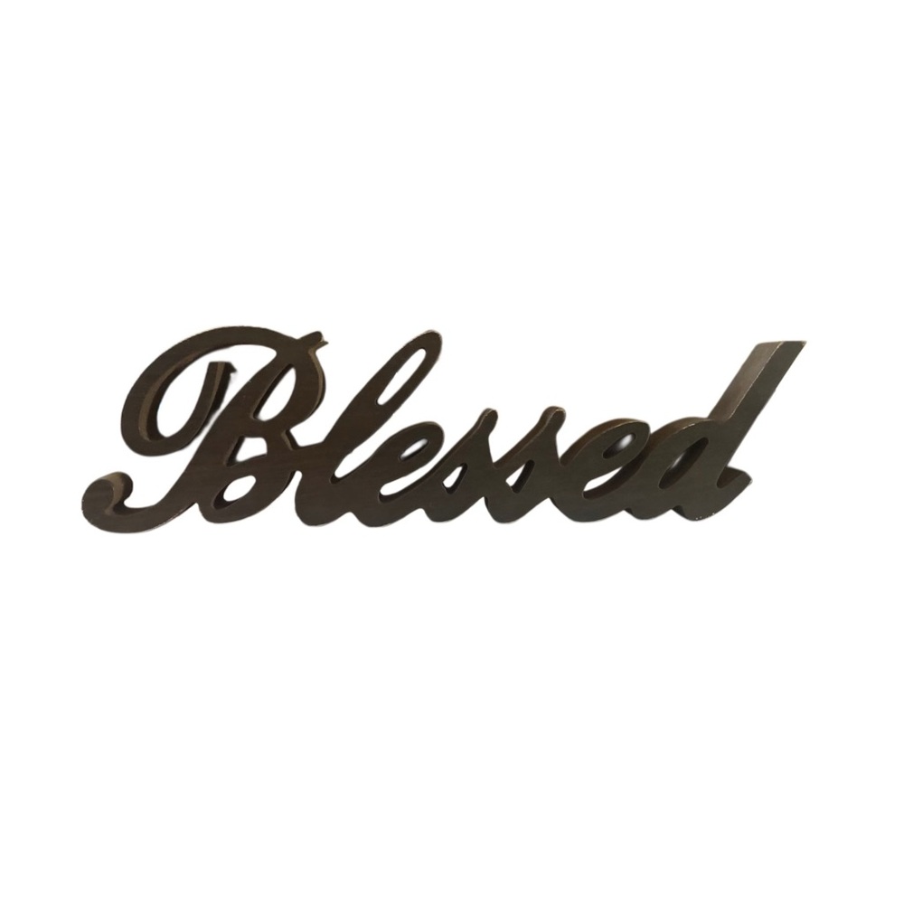 Wooden blessed sign